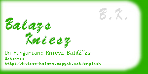 balazs kniesz business card